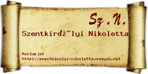 Szentkirályi Nikoletta névjegykártya