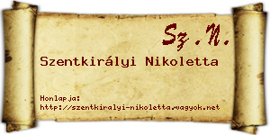 Szentkirályi Nikoletta névjegykártya